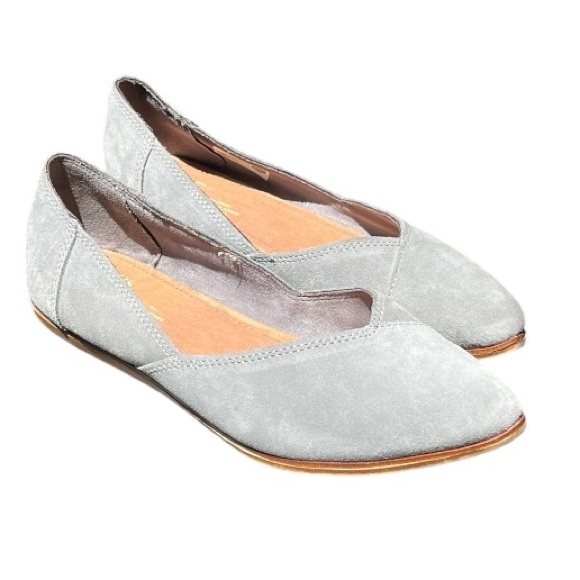 Toms Womens Gray Jutti Neat Suede Flats Size 9 - Picture 4 of 14